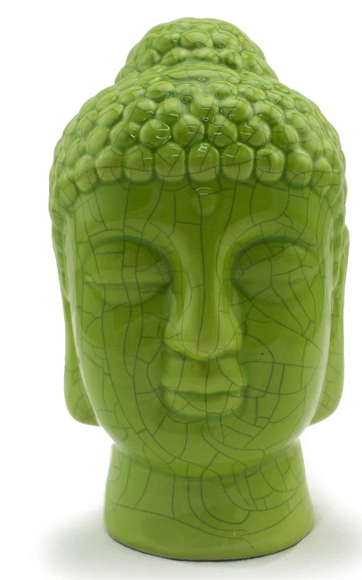 Crackle Ceramic Buddha Head